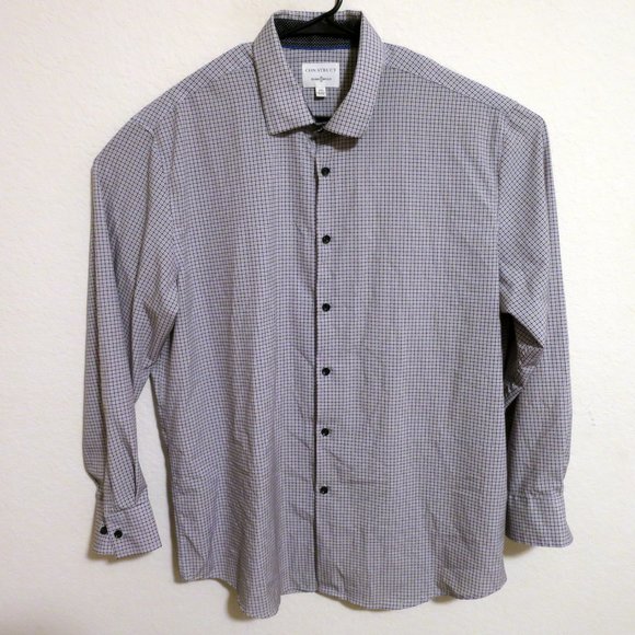 Con.Struct Shirt Mens 2XL Long Sleeve Button 4 Way Stretch Performance - Picture 2 of 7